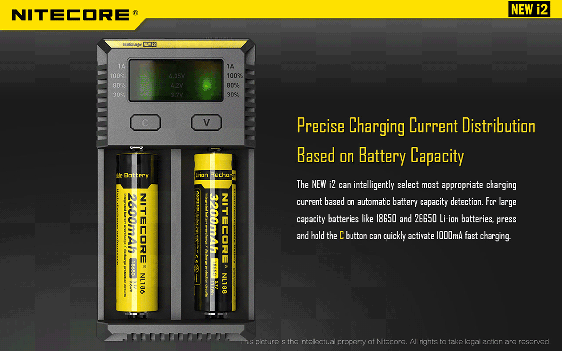 Carica batterie professionale NiteCore New Intellicharger i2